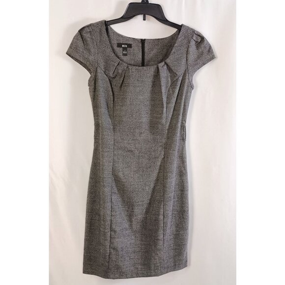 BCX Classic Gray Fitted Dress Juniors Size 7 Career Casual Party No Belt - Picture 2 of 7